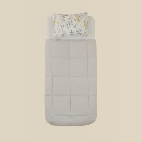 Karaca Leaf – Ensemble couette une personne gris 155 x 220 + 50 x 70
