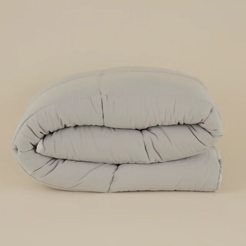 Karaca Leaf Gris – Ensemble Couette Double 200x200 + 2x50x70