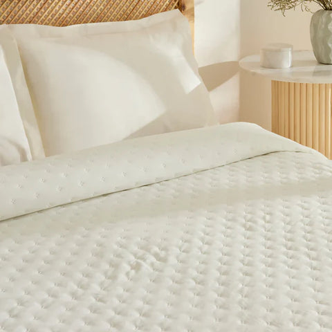 Karaca Home Breezy Couvre-lit, Double, Écru