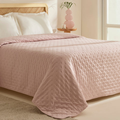 Breezy, Couvre-lit, Double, Rose Poudré