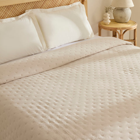 Breezy, Couvre-lit, Double, Beige