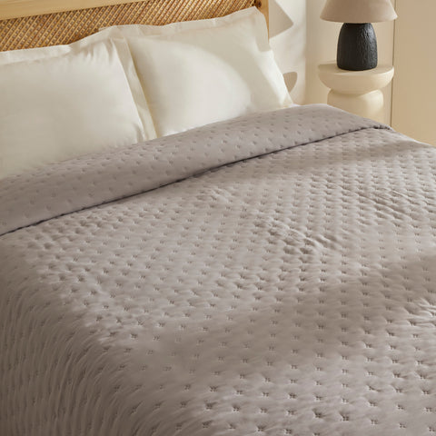 Breezy, Couvre-lit, Double, Gris