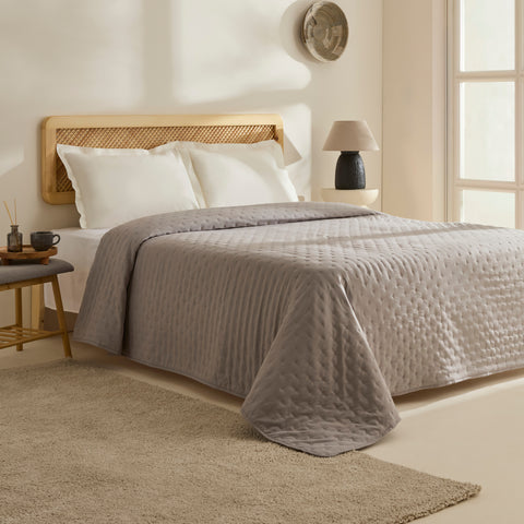 Breezy, Couvre-lit, Double, Gris
