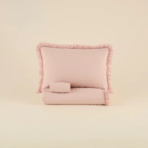Ensemble Couvre-lit Fiona Rose Poudré 230x240 cm + 2 (50x70 cm)