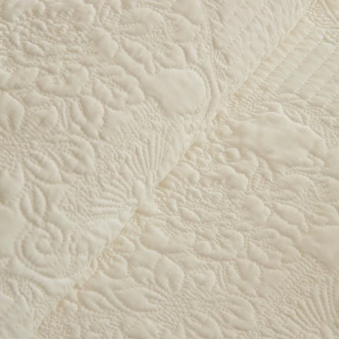 Ensemble de Couvre-lit Camille Écru 230x240 cm + 2 Taies (50x70 cm)