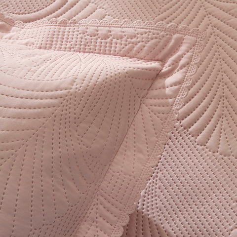 Leaf, Set de Couvre-lit, Double, Rose Poudré