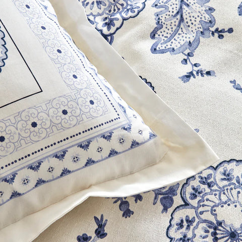 Karaca Amar Housse de Couette Bleue 100% Coton Double Taille
