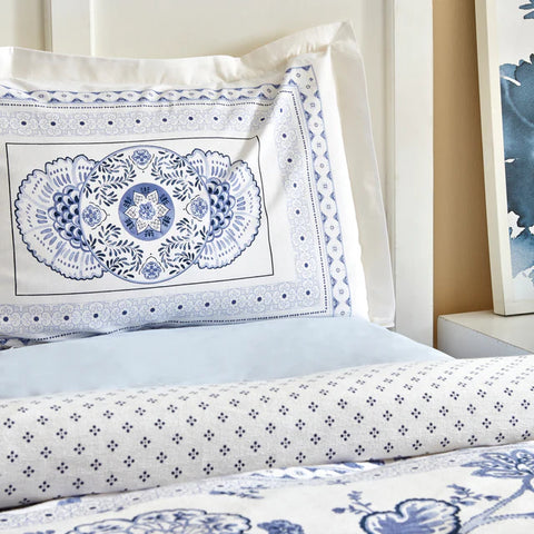 Karaca Amar Housse de Couette Bleue 100% Coton Double Taille