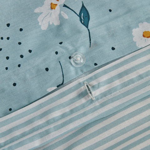 Karaca Daisy Housse de Couette 100% Coton Simple Taille, Menthe