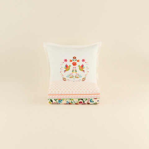Karaca Parlin Parure de lit en coton renforcé (Renforcé), 1 personne, fuchsia