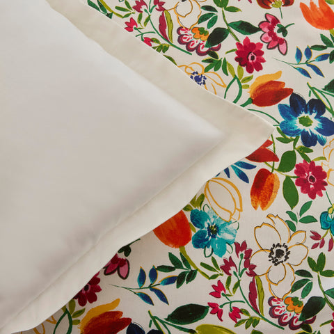 Karaca Parlin Parure de lit en coton renforcé (Renforcé), 1 personne, fuchsia