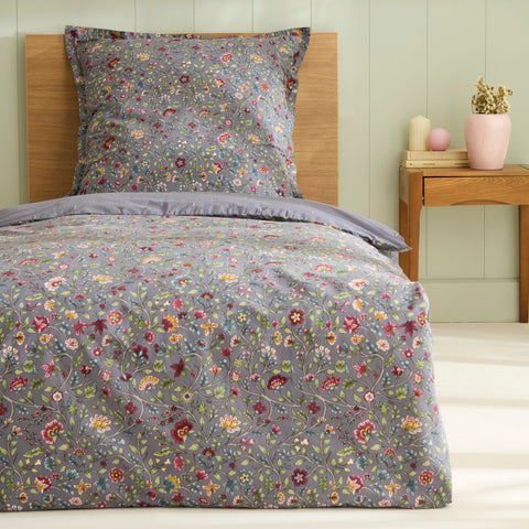 Karaca Ansey Parure de lit en satin, bleue