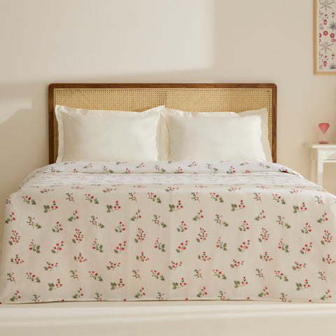 Karaca Silvie 100 % Coton Piqué, 2 Personnes, Rouge