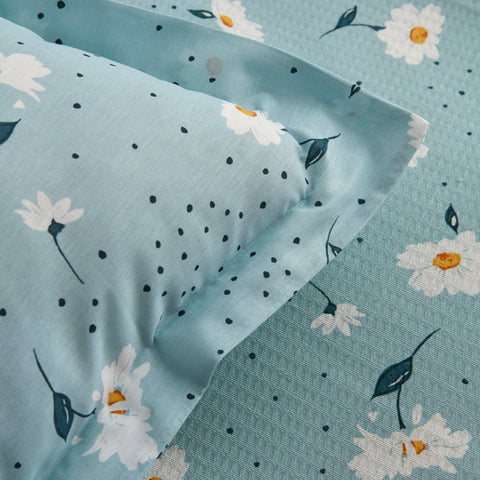 Karaca Daisy, Ensemble en Piqué 100% Coton, Simple, Menthe