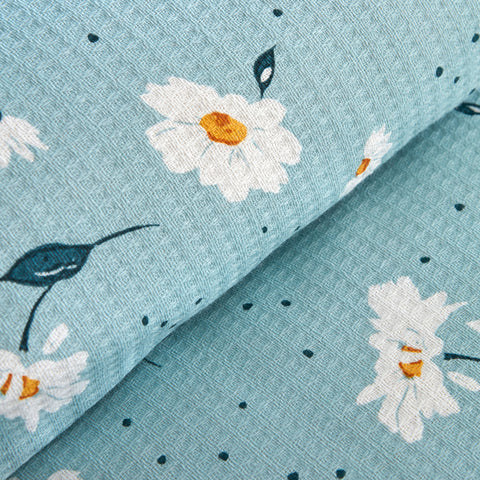 Karaca Daisy, Ensemble en Piqué 100% Coton, Double, Menthe