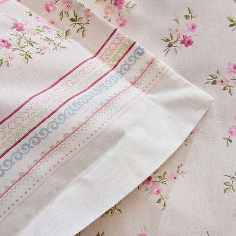 Karaca Glen, Ensemble de Housse de Couette 100% Coton, Simple, Rose