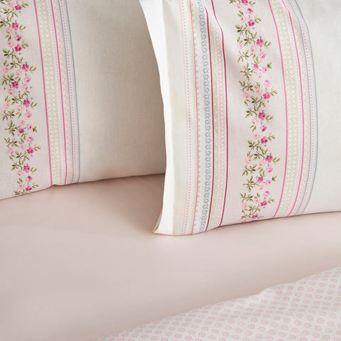 Karaca Glen, Ensemble de Housse de Couette 100% Coton, Simple, Rose