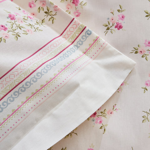 Karaca Glen, Ensemble de Housse de Couette 100% Coton, Double, Rose