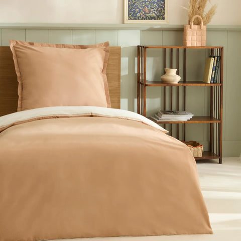 Karaca Vera Parure de lit en 100 % coton turc, 2 personnes, beige