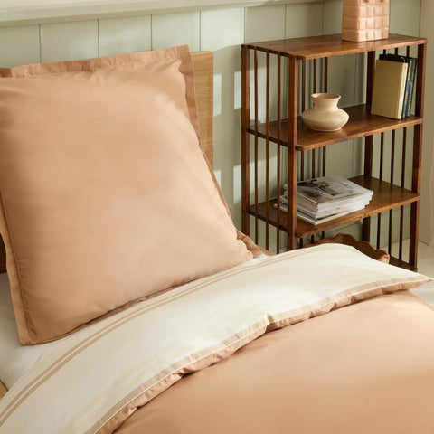Karaca Vera Parure de lit en 100 % coton turc, 2 personnes, beige