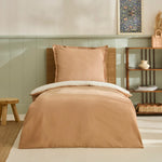Karaca Vera Parure de lit en 100 % coton turc, 2 personnes, beige