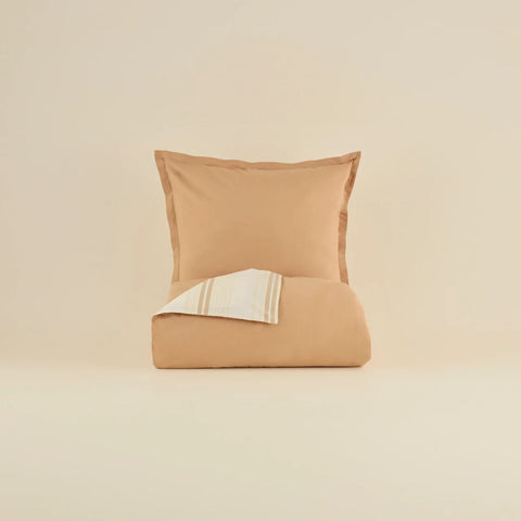 Karaca Vera Parure de lit en 100 % coton turc, 2 personnes, beige