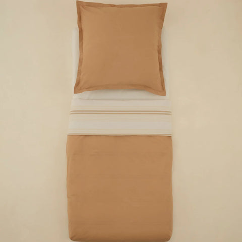 Karaca Vera Parure de lit en 100 % coton turc, 2 personnes, beige