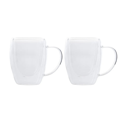 Tasses Karaca à double paroi en verre borosilicate pour 2 personnes, 300 ml