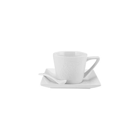 Service Petit Déjeuner Karaca Trend Emboss pour 6 personnes, 32 pièces, en porcelaine 