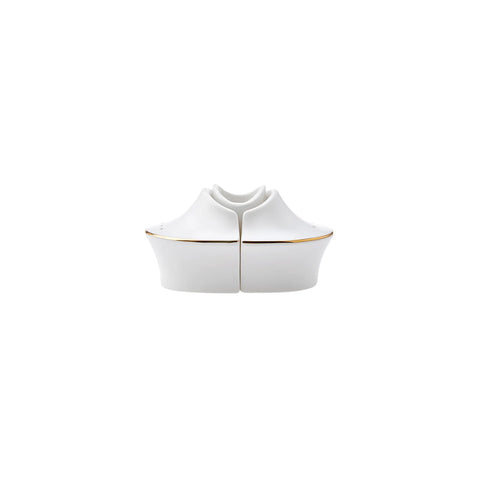 Karaca Red Carpet Collection Service de table en porcelaine Streamline Hole pour 12 personnes, 59 pièces, doré