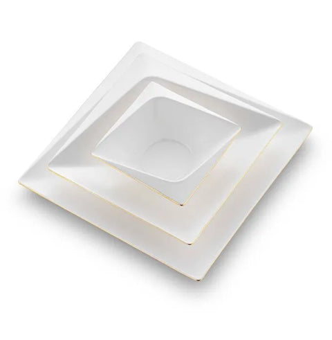 Service de table carré Jumbo Fold Gold 58 pièces pour 12 personnes