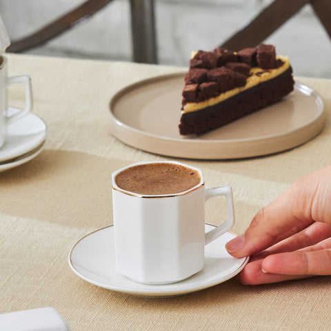 Karaca Vezir Set de tasses à café pour 6 personnes 80 ml