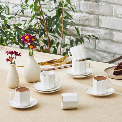 Karaca Vezir Set de tasses à café pour 6 personnes 80 ml