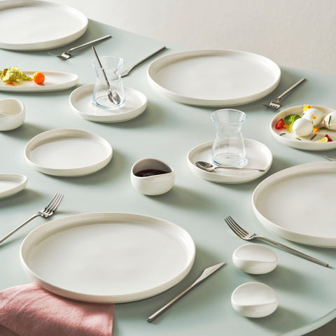 Karaca Forever Bone Olla, Service de petit-déjeuner 28 pièces pour 6 personnes