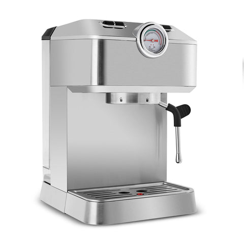 Karaca Coffee Art 1101 Mousseur à Lait, Pression 20 Bars, Machine à Espresso, Latte, Cappuccino, Americano 1,5L Inox