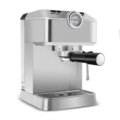 Karaca Coffee Art 1101 Mousseur à Lait, Pression 20 Bars, Machine à Espresso, Latte, Cappuccino, Americano 1,5L Inox