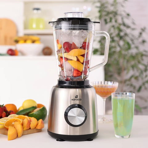 Karaca Inox 1,5 Litre Bol en Verre Inox Smoothie Blender