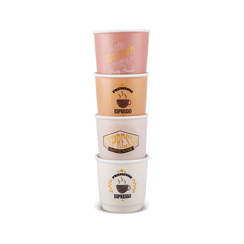 Karaca Monet Soft Set de tasses à espresso, 4 personnes, 4 pièces, 90 ml