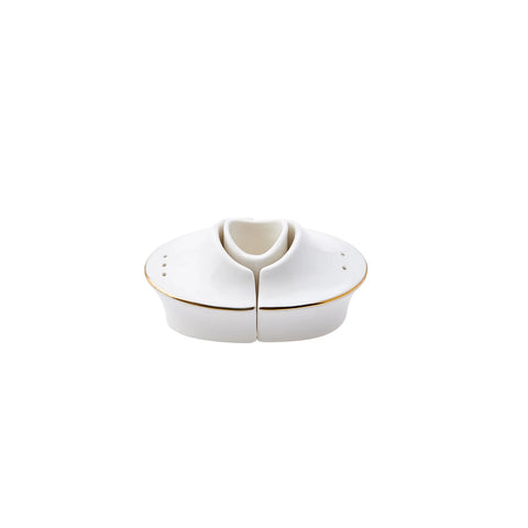 Karaca Red Carpet Collection Service de table en porcelaine Streamline Hole pour 12 personnes, 59 pièces, doré