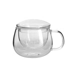 Tasse à anse Karaca Pia en verre avec couvercle