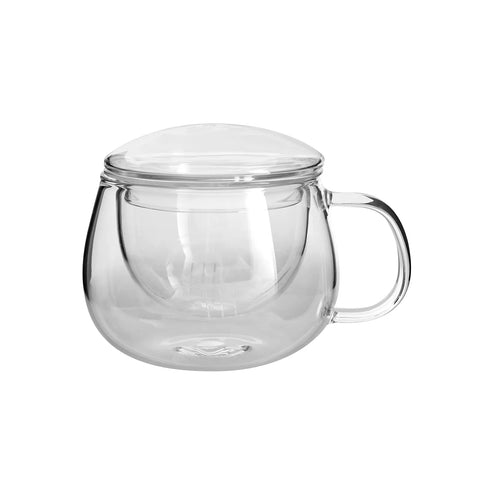 Tasse à anse Karaca Pia en verre avec couvercle