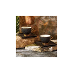 Coffret de tasses à café Karaca Art Deco pour 2 personnes, noir, 90 ml