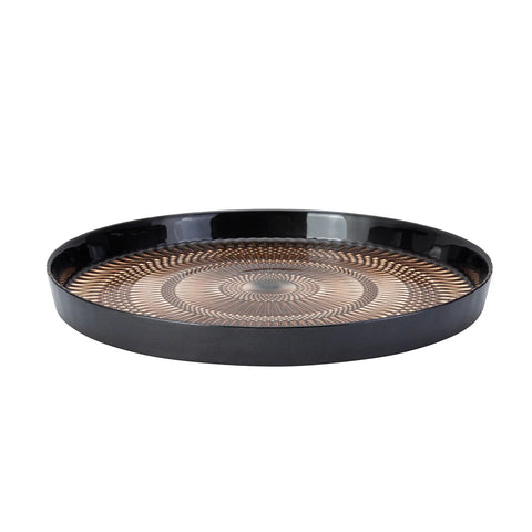 Plateau en verre Karaca Palermo, cuivre 32 cm