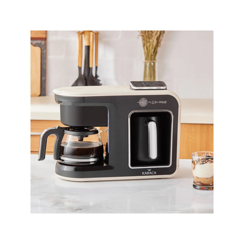 Machine à café et à thé Karaca Hatır Plus Mod 5 en 1, blanc crème