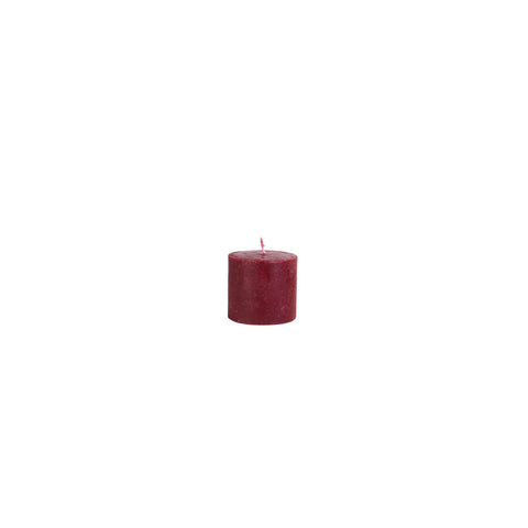 SİLİNDİR MUM 6,5X6CM, BORDO