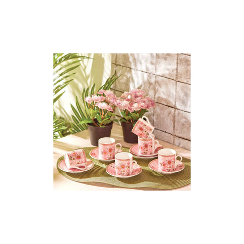 Tasses à café Karaca Diyara, 6 pièces, rose