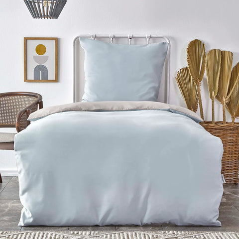 Parure de lit Karaca Home avec housse de couette pour lit simple, vert menthe et beige