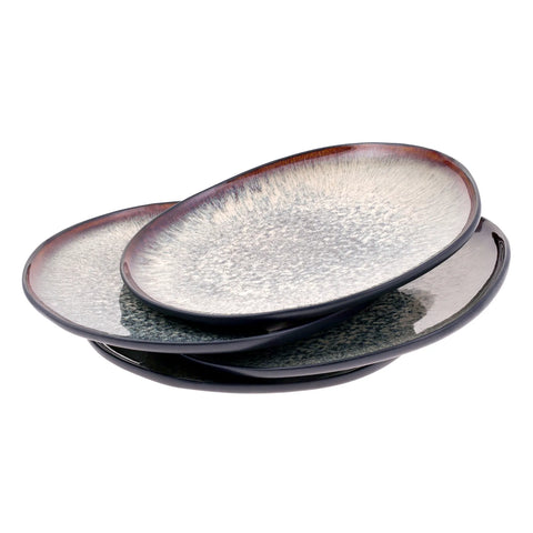 Assiettes à dessert Karaca Black Galactic Reactive, 4 pièces
