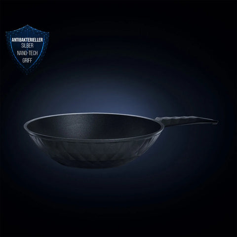 Wok Karaca Bio Diamond compatible induction avec poignée antibactérienne, 28 cm, 2,9 L