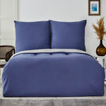 Parure de lit Karaca Home pour lit double, bleu marine et gris clair